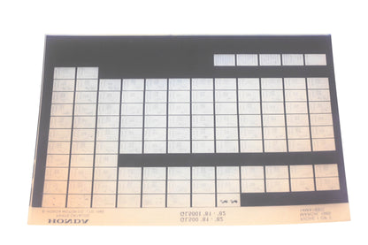 OEM Honda 14MA1BEC 1981-82 GL500 GL500I Parts List Microfiche Rev:3/1985