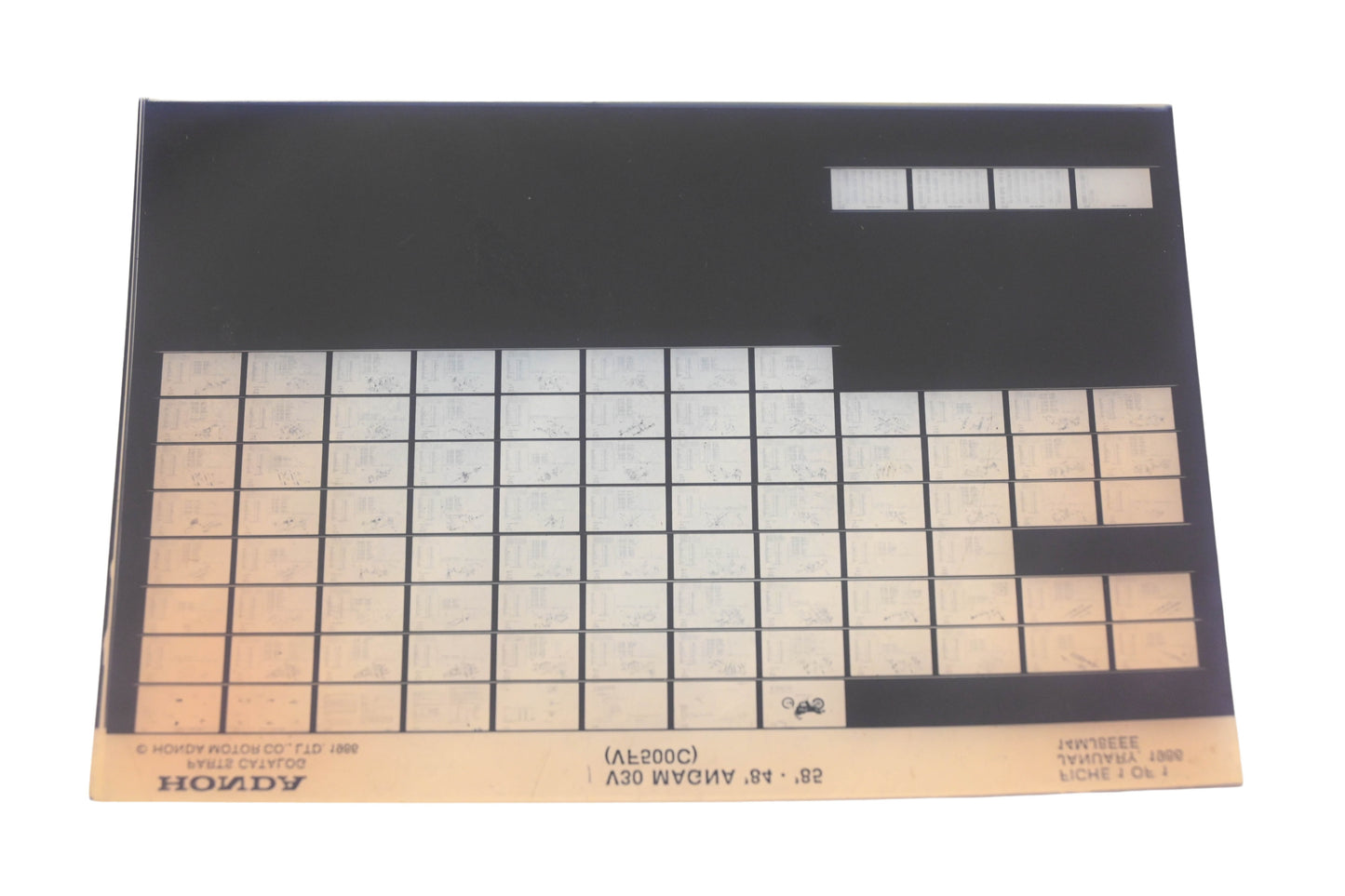 OEM Honda 14MJ8EEE 1984-85 V30 Magna VF500C Parts List Microfiche Rev:1/1986
