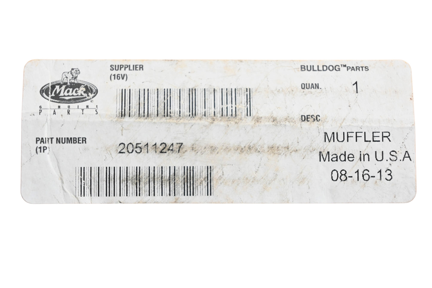 Mack 20511247, 2ME3135M Donaldson Vertical Exhaust Muffler NOS