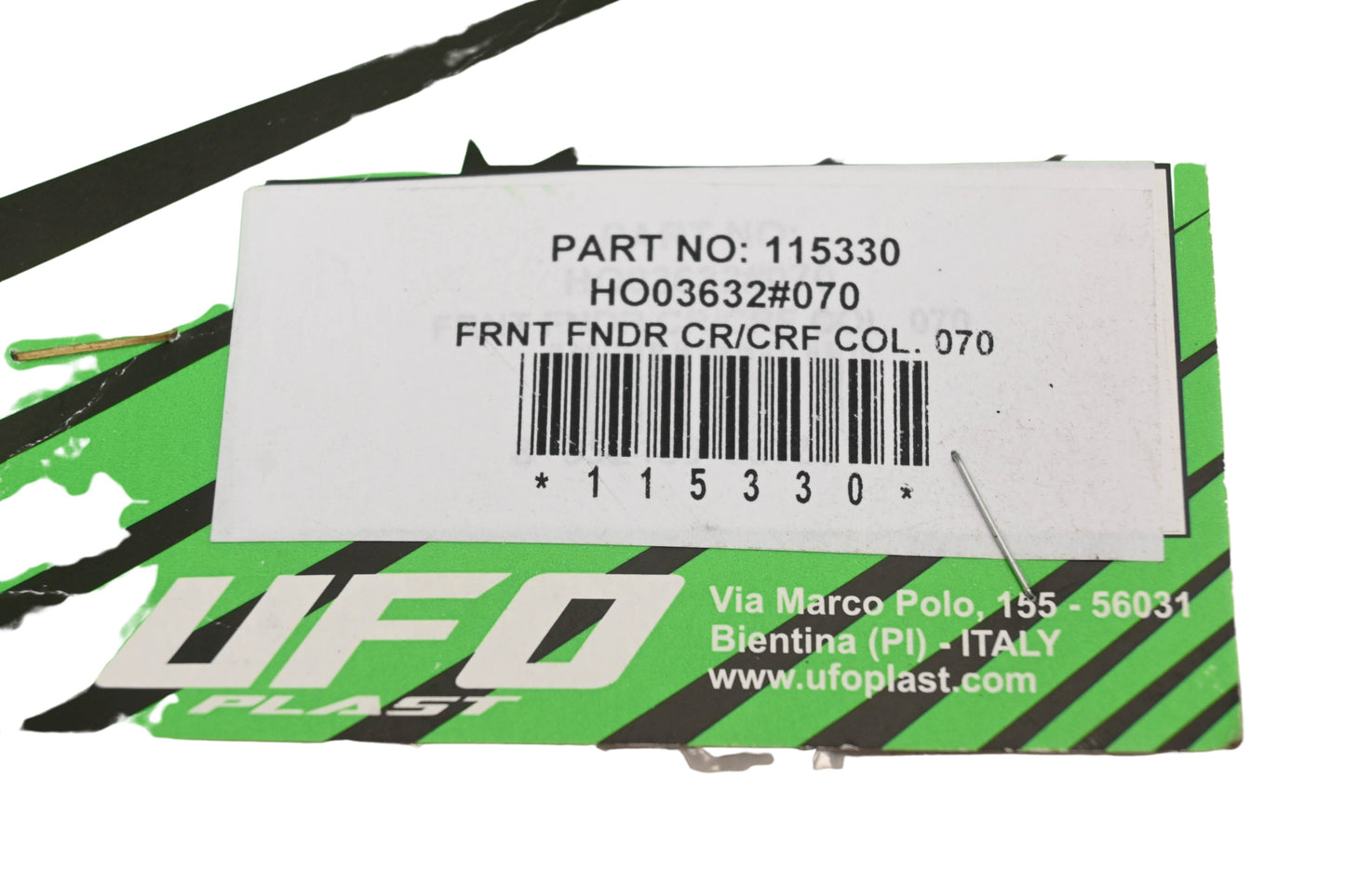 UFO 115330, HO0362070 Red Front Fender NOS