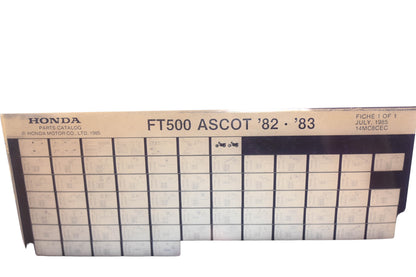 OEM Honda 14MC8CEC 1982-83 FT500 Ascot Parts List Microfiche Rev:7/1985