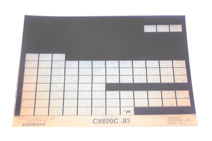 New OEM Honda 14ME8DEC 1983 CX650C Parts List Microfiche Rev:12/1985 NOS