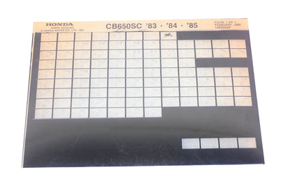 New OEM Honda 14ME5DEF 1983-85 CB650SC Parts List Microfiche Rev:2/1986 NOS