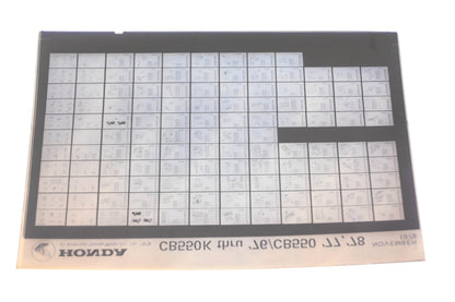 New OEM Honda WE050-189 1976 CB550K 1977-78 CB550 Parts List Microfiche Rev:11/1979 NOS