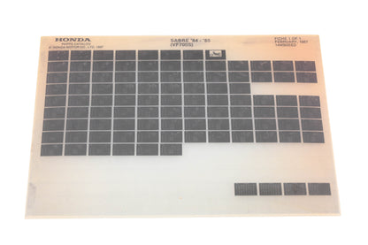 New OEM Honda 14MB0EED 1984-85 Sabre VF700S Parts List Microfiche Rev:2/1987 NOS