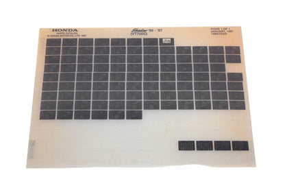 New OEM Honda 14MK7GED 1986-87 Shadow VT700C Parts List Microfiche Rev:1/1987 NOS