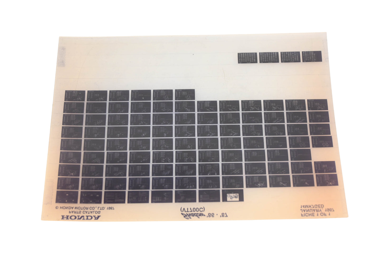 New OEM Honda 14MK7GED 1986-87 Shadow VT700C Parts List Microfiche Rev:1/1987 NOS