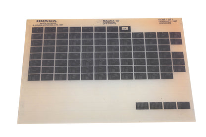 New OEM Honda 14MN0HEB 1987 Magna VF700C Parts List Microfiche Rev:2/1987 NOS