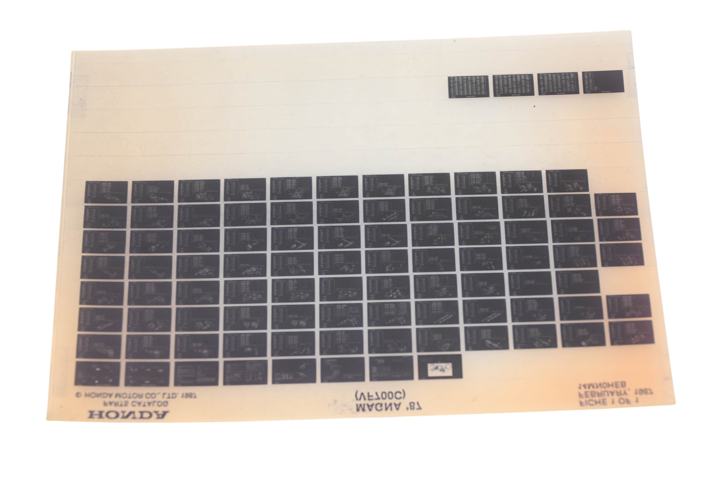 New OEM Honda 14MN0HEB 1987 Magna VF700C Parts List Microfiche Rev:2/1987 NOS