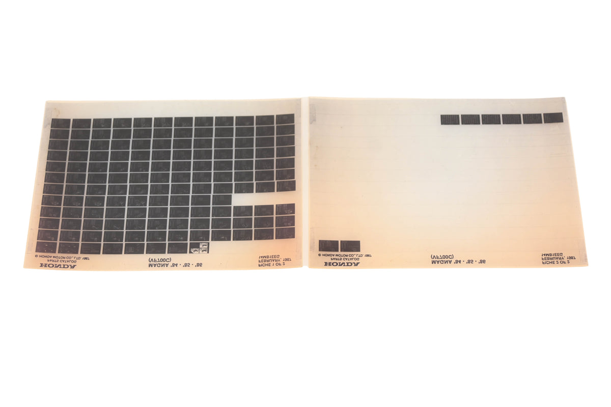 New OEM Honda 14MB1EEG 1984-86 Magna VF700C Parts List Microfiches Rev:2/1987 NOS