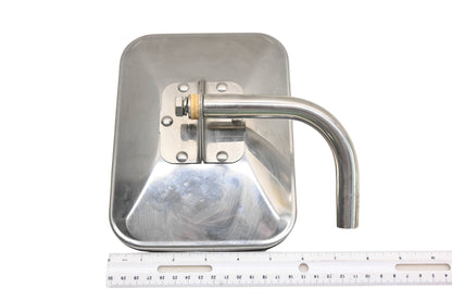 Aftermarket MX022-3 6"x8" Stainless Steel Side Mirror w/ Elbow