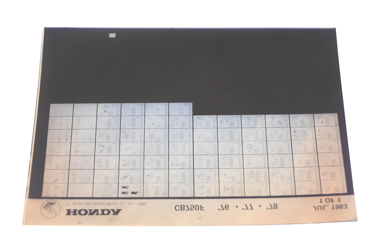 New OEM Honda XM005-139 1976-78 CB750F Parts List Microfiche Rev:7/1983 NOS