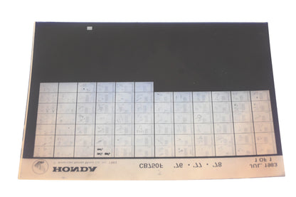 New OEM Honda XM005-139 1976-78 CB750F Parts List Microfiche Rev:7/1983 NOS