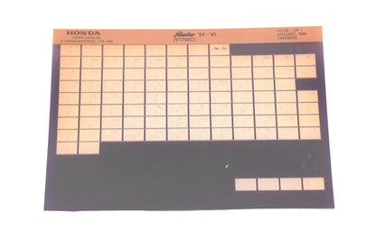 New OEM Honda 14ME9EEE 1984-85 Shadow VT700C Parts List Microfiche Rev:1/1986 NOS