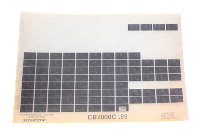 New OEM Honda 14MG1DEC 1983 CB1000C Parts List Microfiche Rev:5/1986 NOS