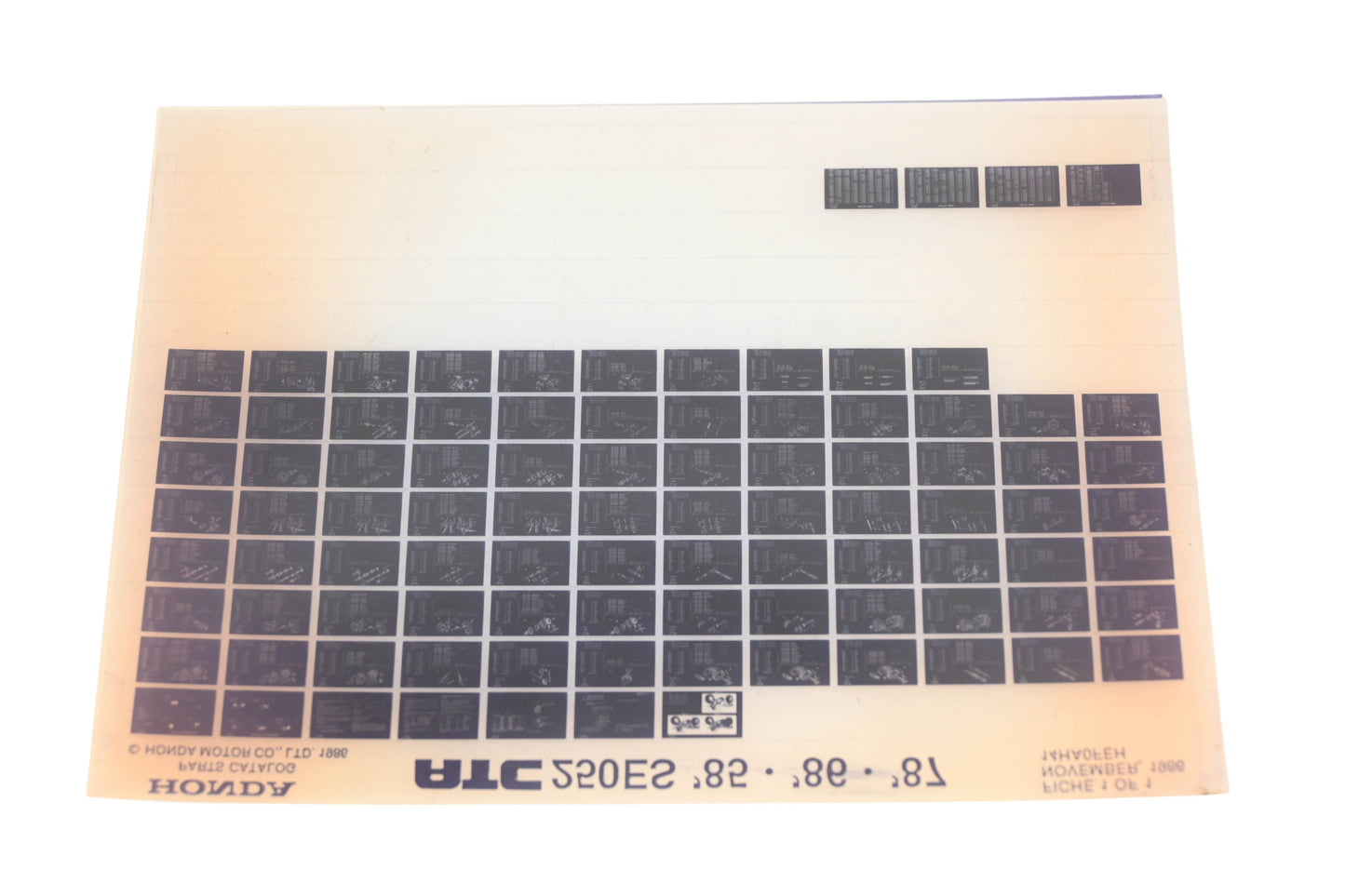 OEM Honda 14HA0FEH 1985-87 ATC250ES Part List Microfiche Rev:11/1986