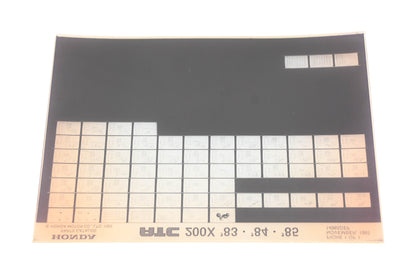 OEM Honda 14965DEF 1983-85 ATC200X Parts List Microfiche Rev:11/1985