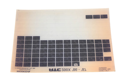 OEM Honda 14HB5GED 1986-87 ATC200X Parts List Microfiche Rev:10/1986