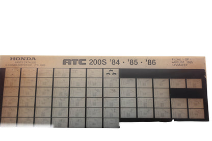 OEM Honda 14VM4EEF 1984-86 ATC200S Parts List Microfiche Rev:8/1985