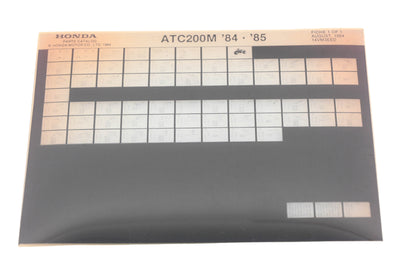 OEM Honda 14VM3EED 1984-85 ATC200M Parts List Microfiche Rev:8/1984