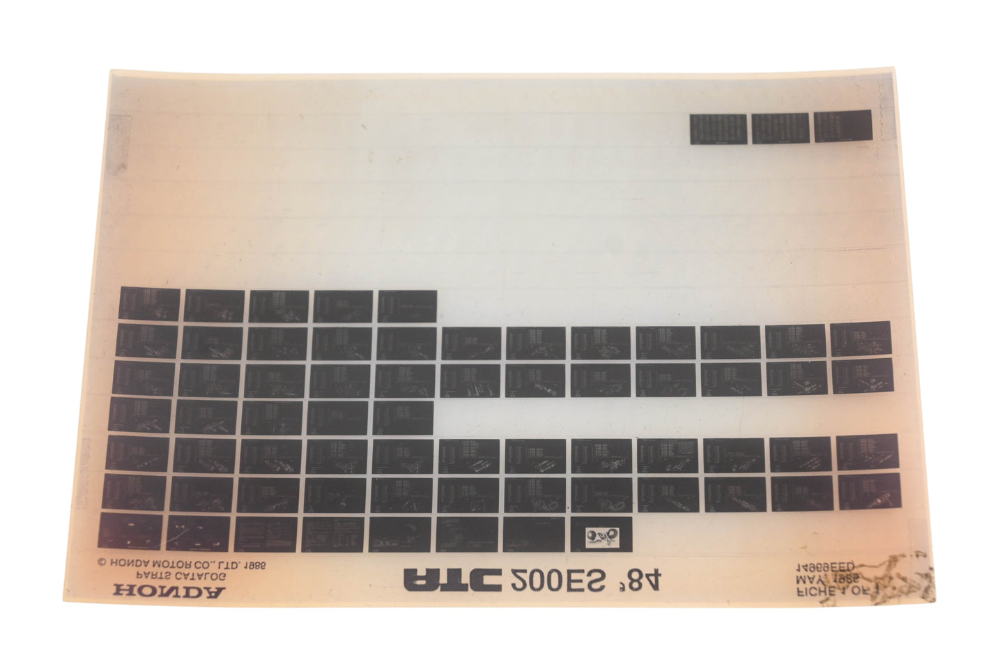 OEM Honda 14969EED 1984ATC200ES parts List Microfiche Rev:5/1985