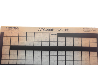OEM Honda 18958CEC 1982-83 ATC200E Parts List Microfiche Rev:11/1984