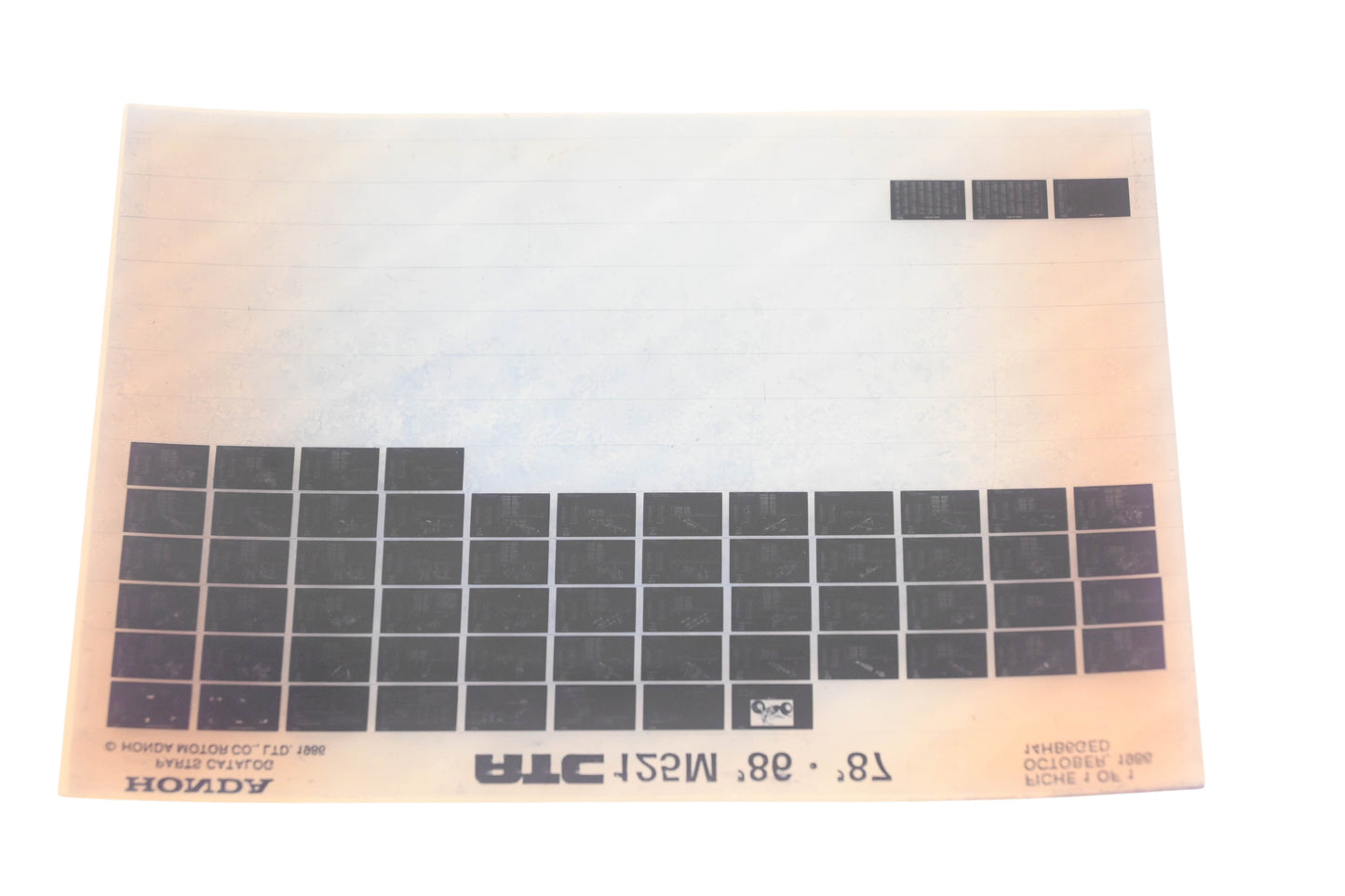 OEM Honda 14HB6GED 1986-87 ATC125M Parts List Microfiche Rev:10/1986