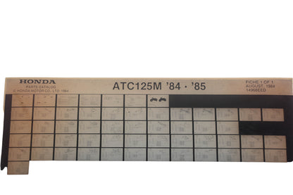 OEM Honda 14968EED 1984-85 ATC125M Parts List Microfiche Rev:8/1984
