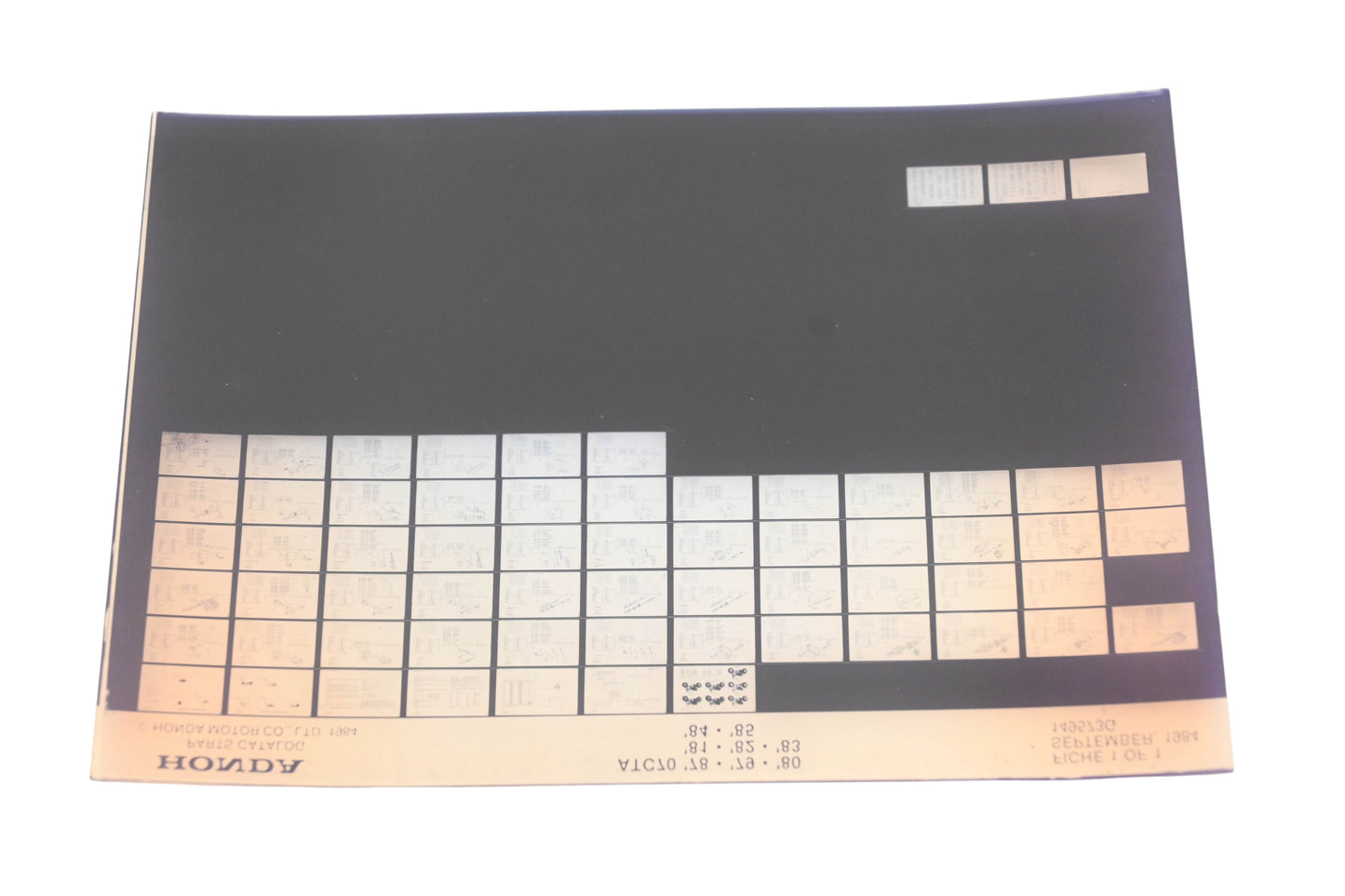 OEM Honda 149573G 1978-85 ATC70 Parts List Microfiche Rev:9/1984