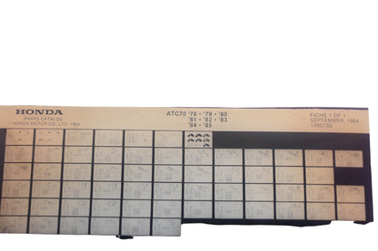 OEM Honda 149573G 1978-85 ATC70 Parts List Microfiche Rev:9/1984
