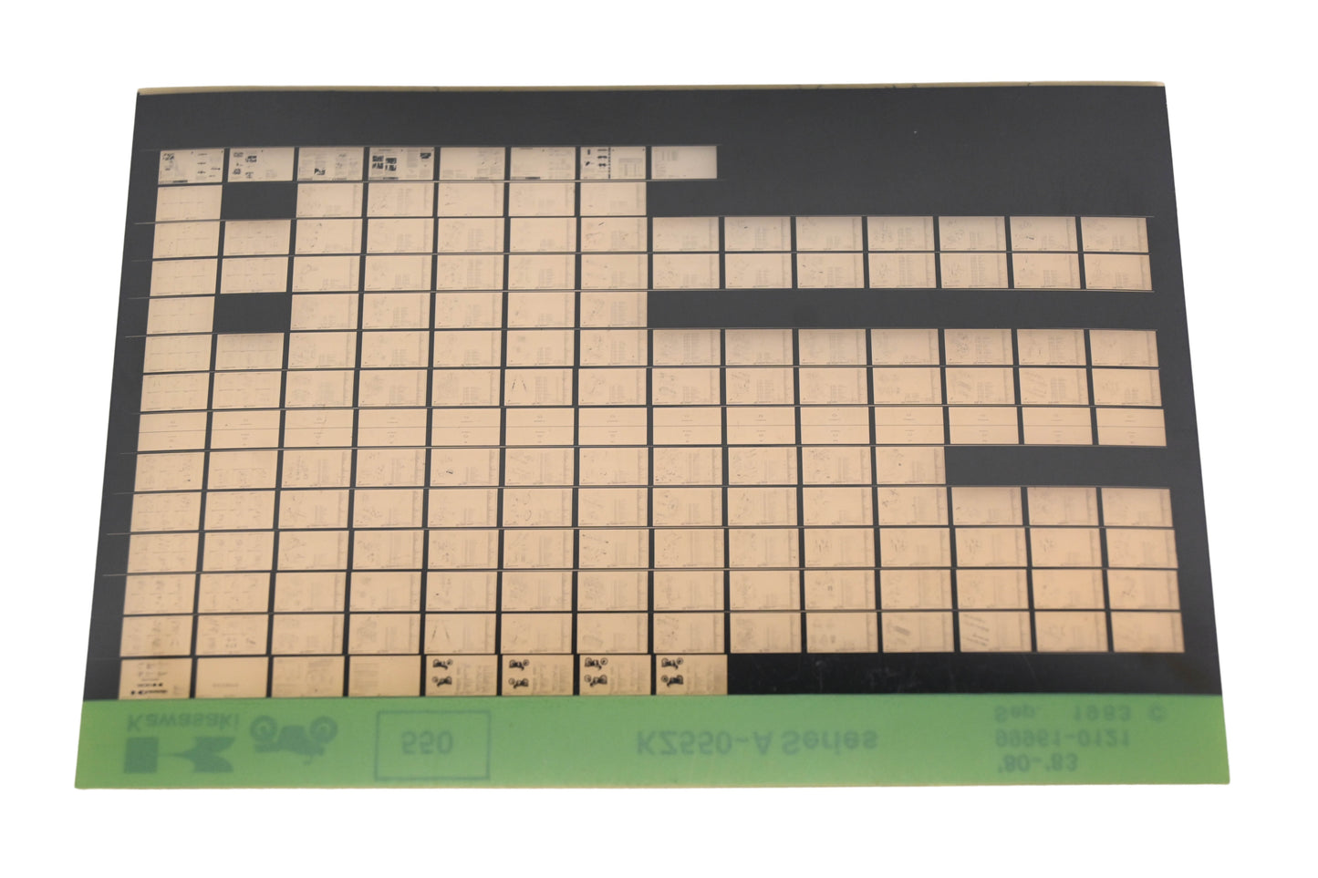 OEM Kawasaki 99961-0121 1980-83 KZ550-A Series Parts List Microfiche Rev:9/1983