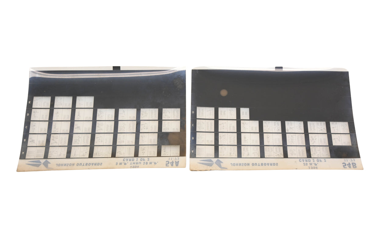 Johnson Outboard 54A, 54B 1954 3HP - 25HP Parts List Microfiches Rev:11/1973