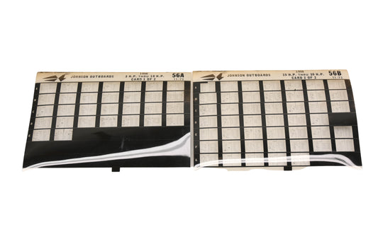 Johnson Outboard 56A, 56B 1956 3hp -30hp Parts List Microfiches Rev:11/1973