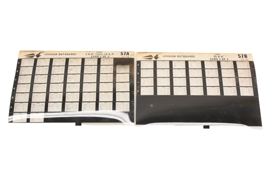 Johnson Outboard 57A, 57B 1957 3hp - 35hp Parts List Microfiches Rev:11/1973