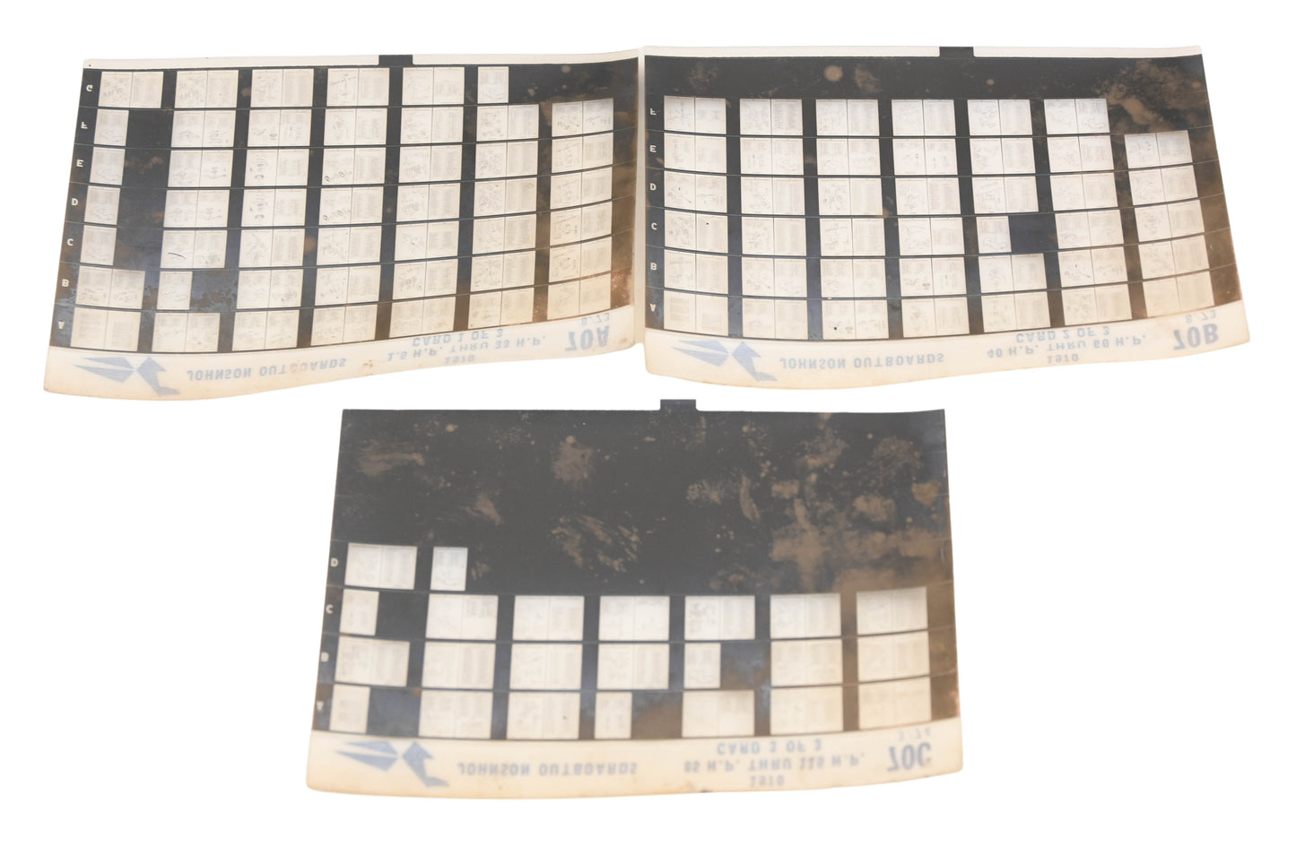 Johnson Outboard 70A, 70B, 70C 1970 1.5hp 115hp Parts List Microfiches Rev:3/1974