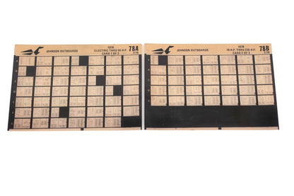 Johnson Outboard 78A, 78B 1978 Electric - 235hp Parts List Microfiches Rev:7/1978