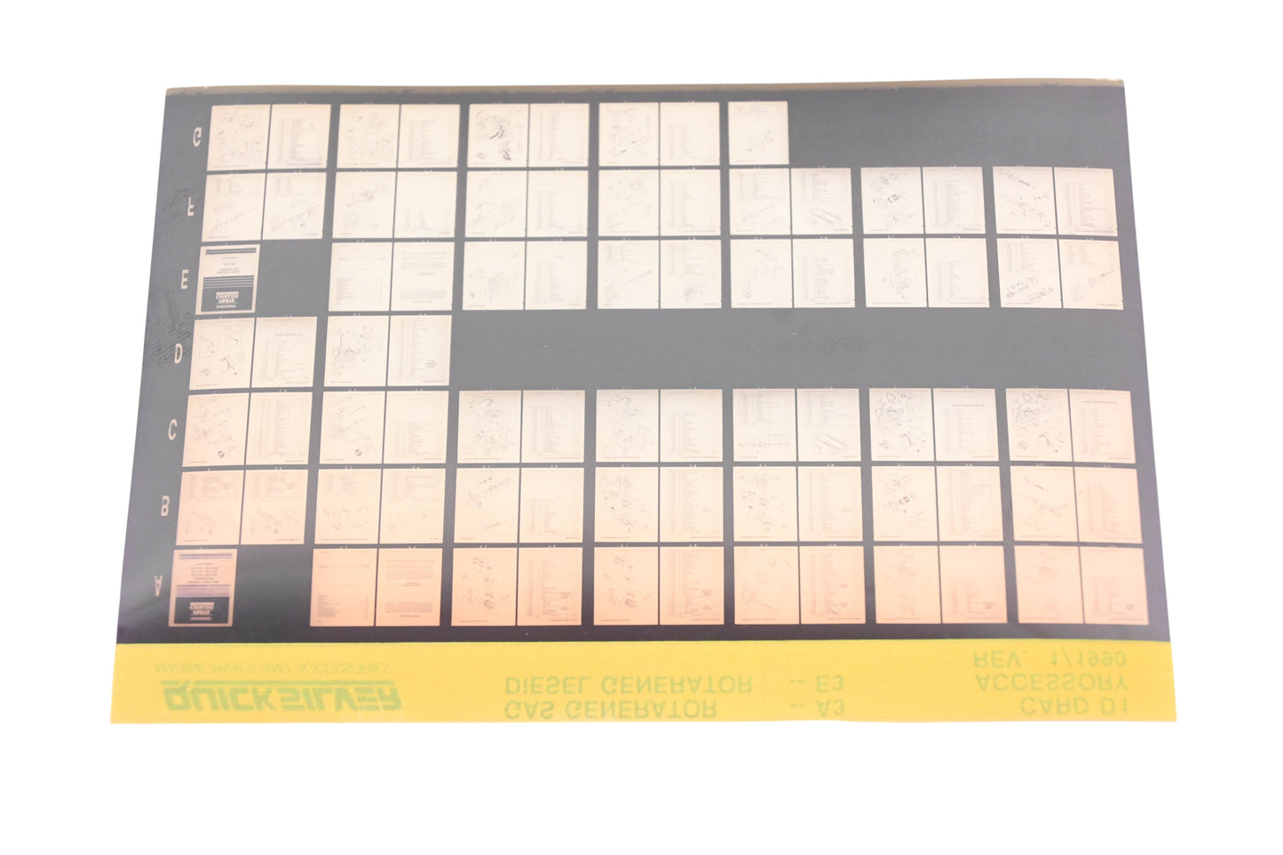 Quicksilver Card D1 Gas Generator-A3 Diesel Generator-E3 Accessory List Microfiche Rev:1-1990