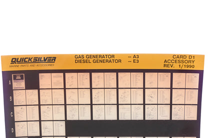 Quicksilver Card D1 Gas Generator-A3 Diesel Generator-E3 Accessory List Microfiche Rev:1-1990