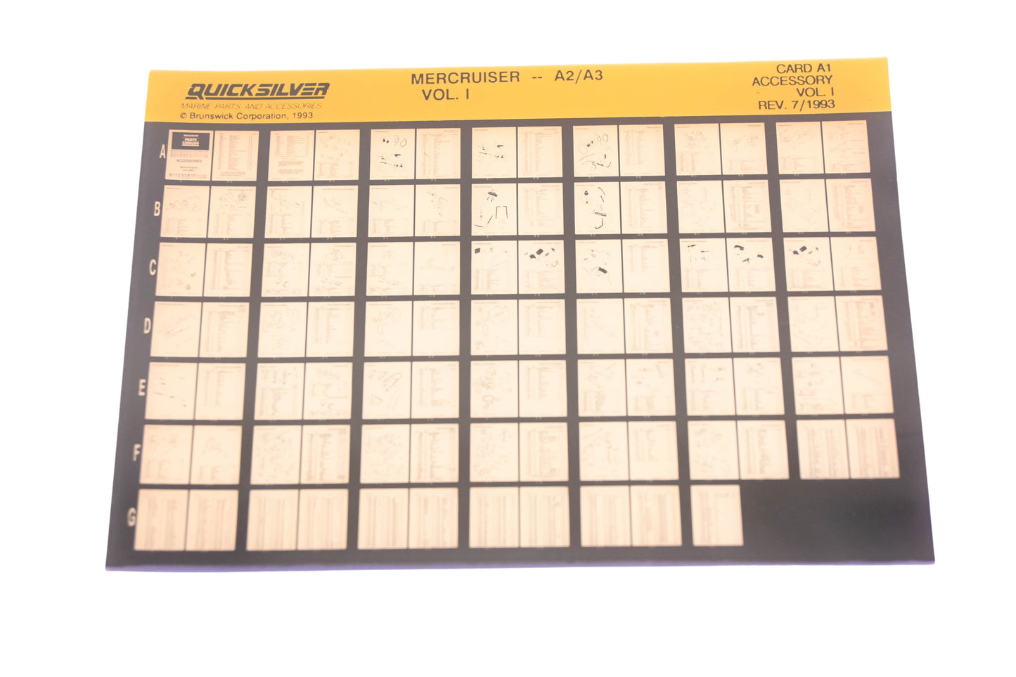 Quicksilver Card A1 Mercruiser-A2/A3 Accessory Microfiche Rev:7/1993