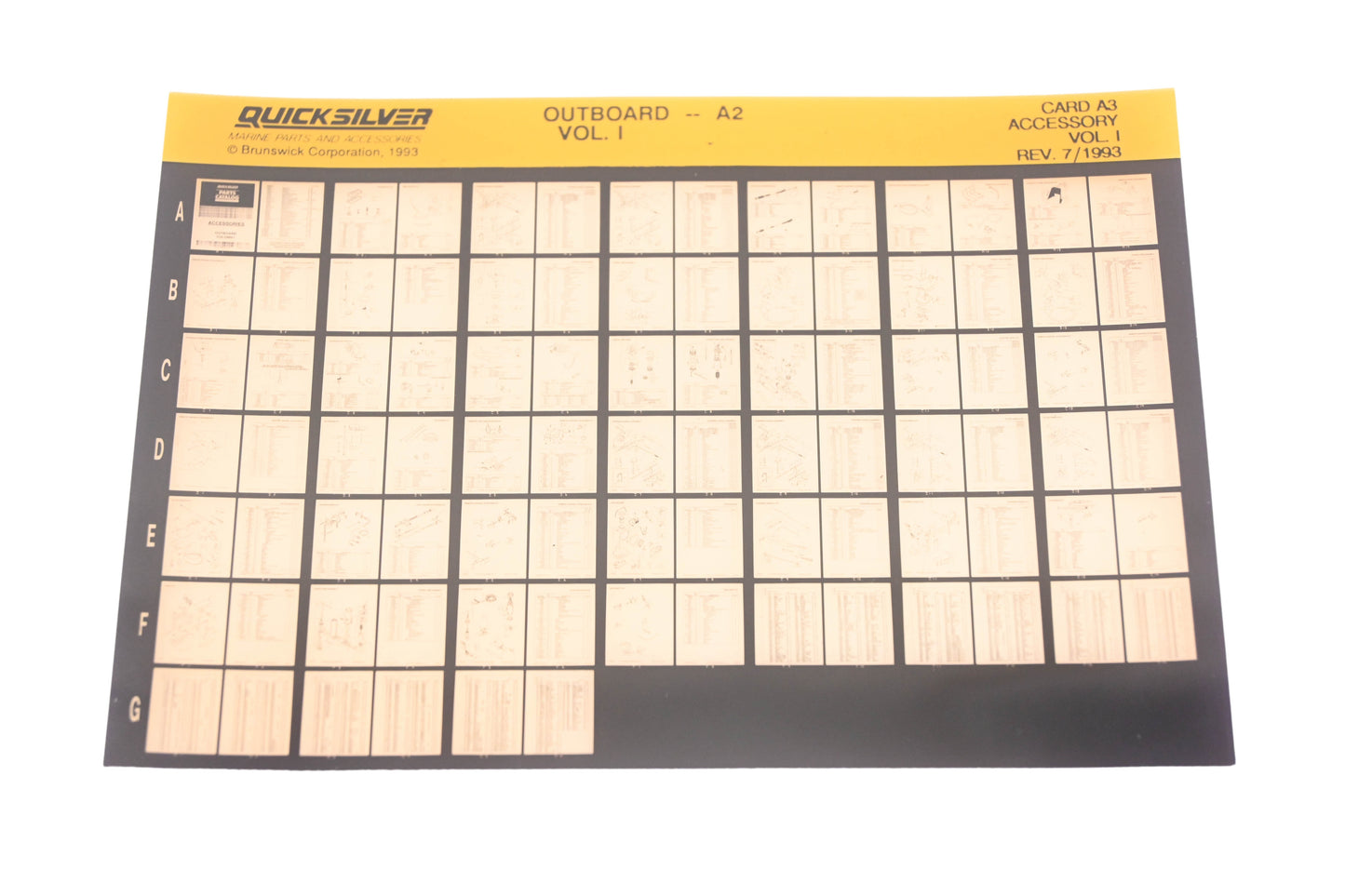 Quicksilver Card A3 Outboard-A2 Accessory Microfiche Rev:7/1993