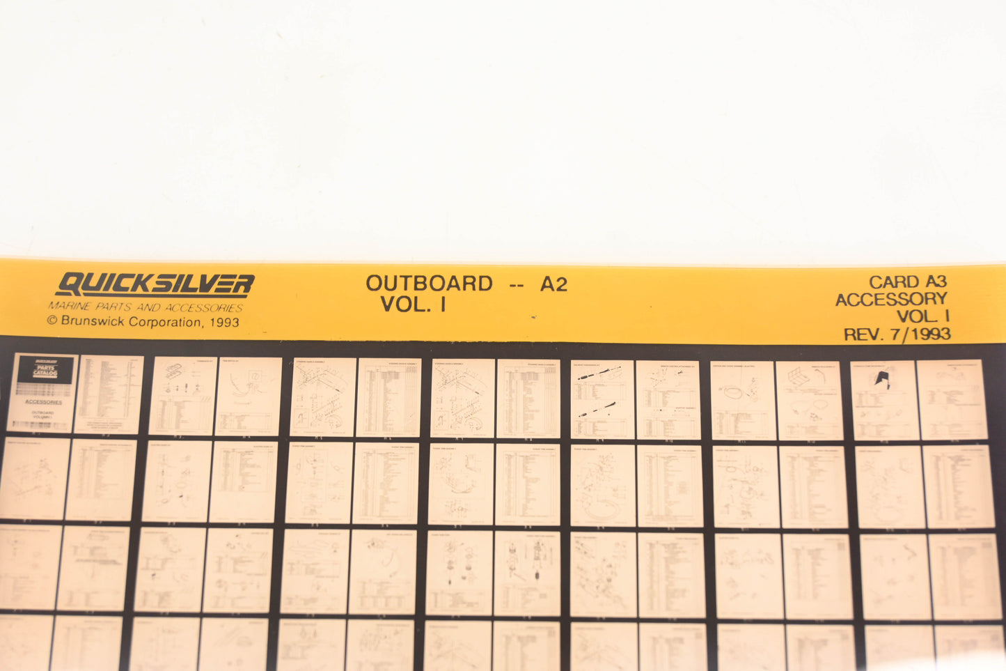 Quicksilver Card A3 Outboard-A2 Accessory Microfiche Rev:7/1993