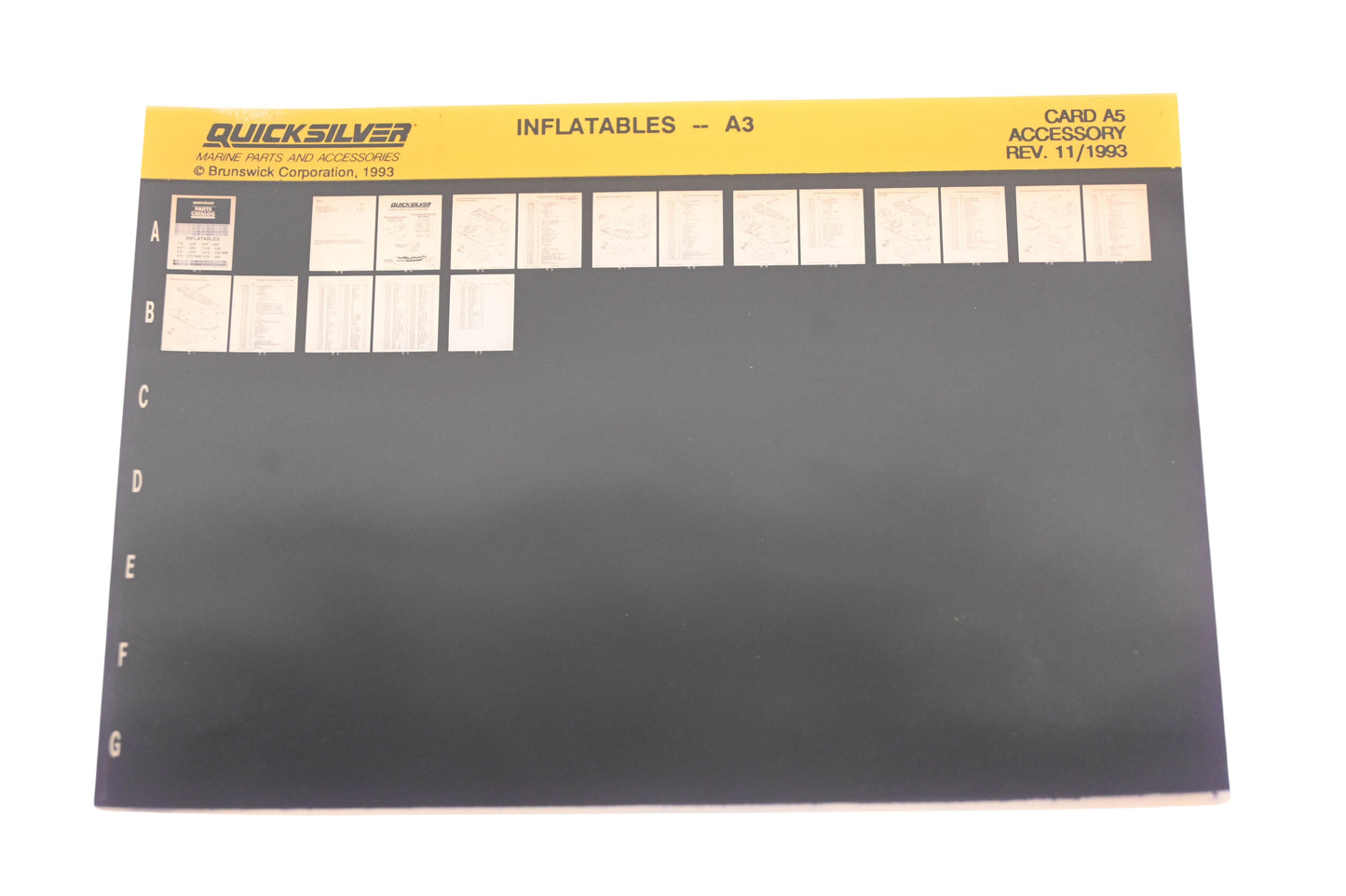 Quicksilver Card A5 Inflatables-A3 Accessory Microfiche Rev:11/1993