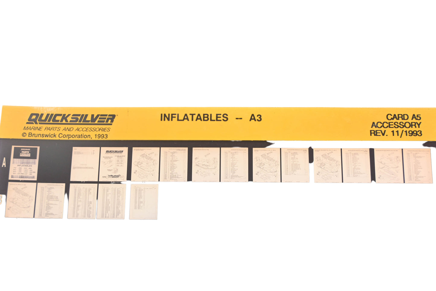 Quicksilver Card A5 Inflatables-A3 Accessory Microfiche Rev:11/1993