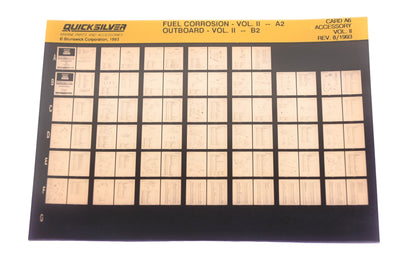 Quicksilver Card A6 Fuel Corrosion-A2 Outboard-B2 Accessory Microfiche Rev:8/1993