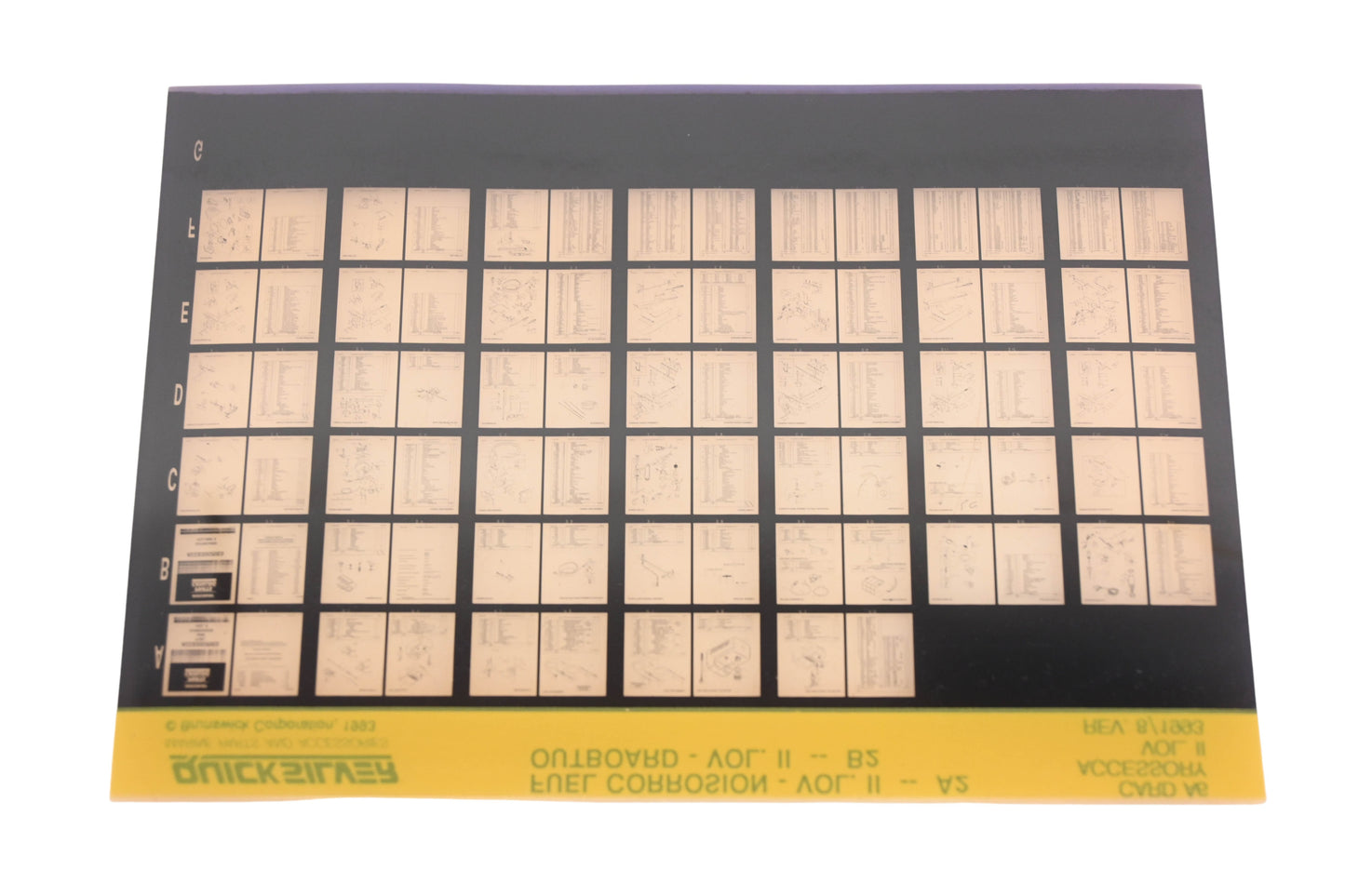 Quicksilver Card A6 Fuel Corrosion-A2 Outboard-B2 Accessory Microfiche Rev:8/1993