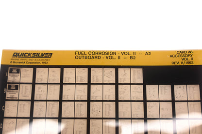 Quicksilver Card A6 Fuel Corrosion-A2 Outboard-B2 Accessory Microfiche Rev:8/1993