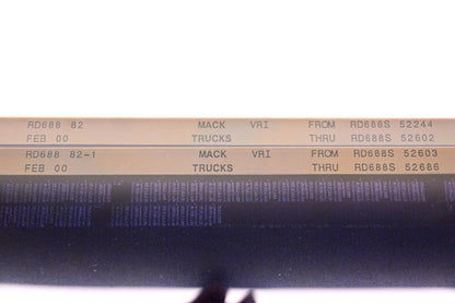 Mack RD688 82, RD688 82-1 RD688S52244 - RD688S52686 VRI Microfiche Lot of 2 NOS