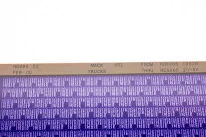 Mack RD690 32 RD690S19526 - RD690S20105 VRI Microfiche NOS