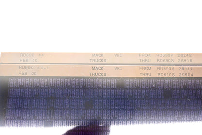 Mack RD690 44, RD690 44-1 RD690S28484 - RD690S29504 VRI Microfiche Lot of 2 NOS