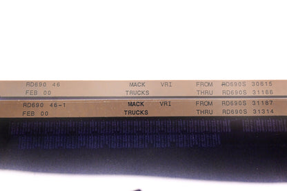 Mack RD690 46, RD690 46-1 RD690S30615 - RD690S31314 VRI Microfiche Lot of 2 NOS